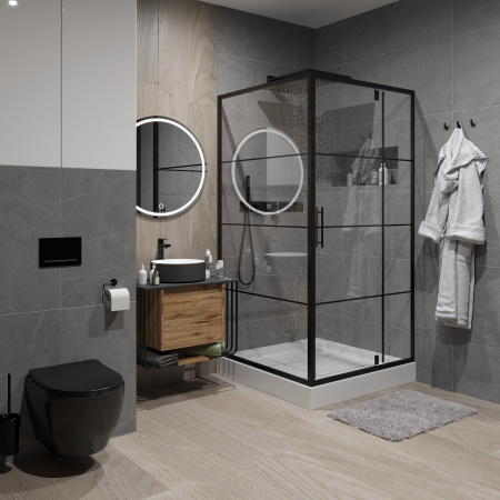 Душевой уголок Niagara Nova NG-0280-08 BLACK 80х80